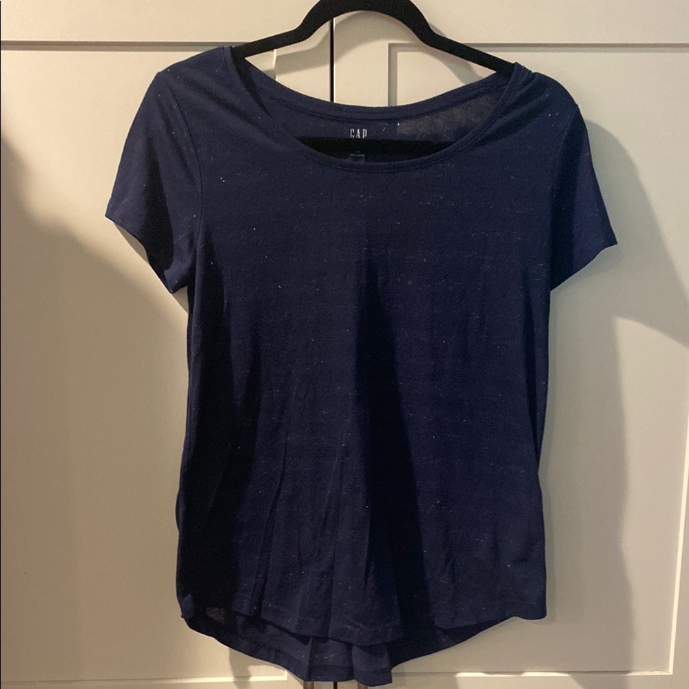 GAP Blue Fitted Short Sleeve Tee